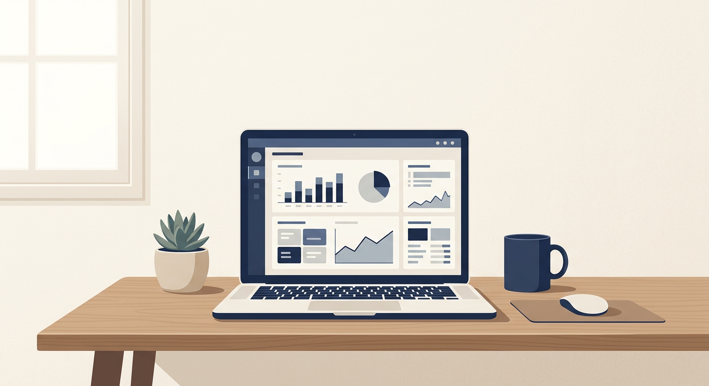 Laptop showing analytics dashboard, highlighting best automated SEO tool for car dealerships